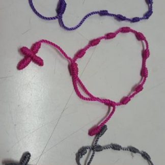 10 pulseras rosario surtidas colores