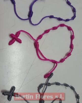 10 pulseras rosario surtidas colores
