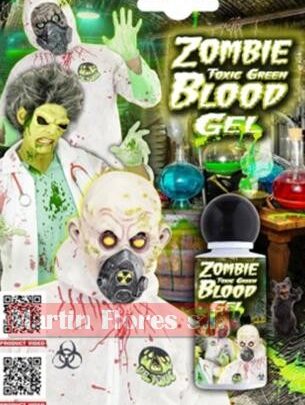 Maquillaje sangre verde zombie