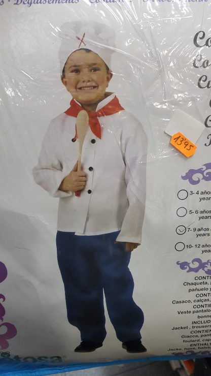 Disfraz cocinero niño pantalón azul