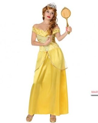 Disfraz princesa amarilla mujer bella