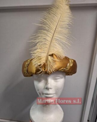 Turbante dorado especial pluma