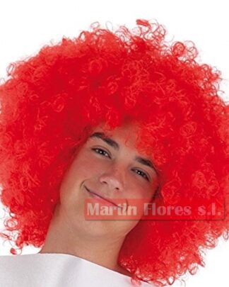 Peluca afro roja