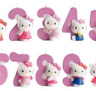 Vela hello kitty con número