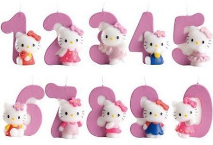 Vela hello kitty con número