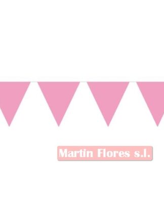 Banderín triángulos rosa