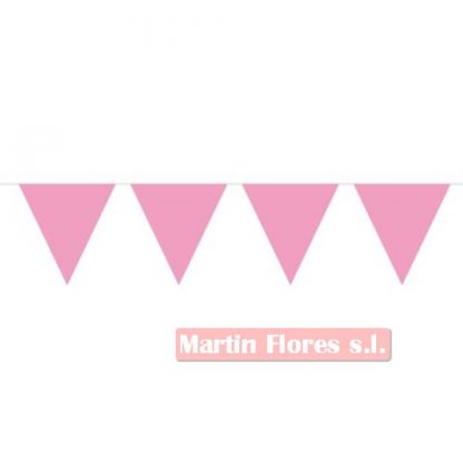 Banderín triángulos rosa
