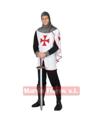 Disfraz caballero templario blanco