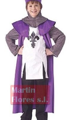 Disfraz rey medieval morado