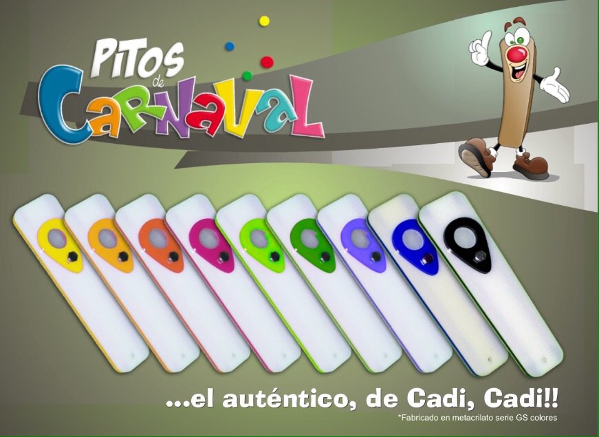 Pito de Carnaval en metacrilato