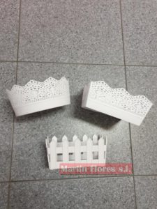 Cesta calada plástico Blanco