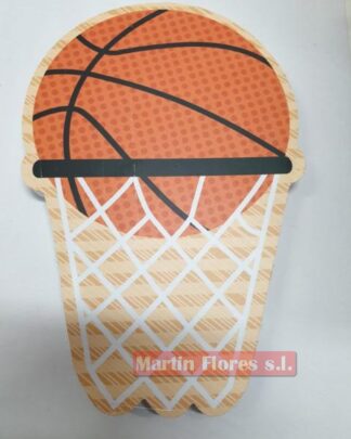 Figura decoración canasta baloncesto