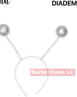 Antenas bolas plateadas
