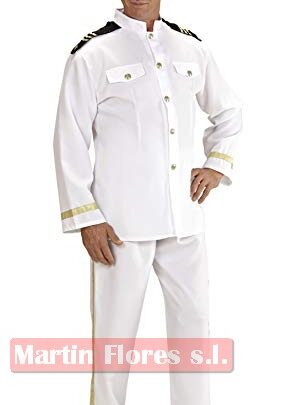 Disfraz uniforme capitán blanco hombre