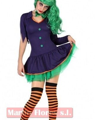 Disfraz payasa Joker mujer