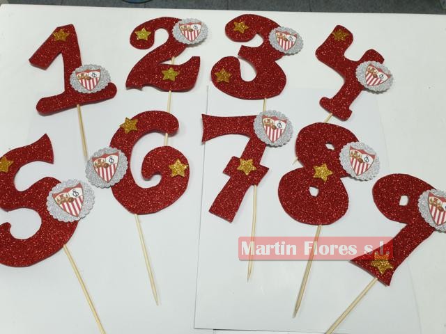 Figura decorativa 1u número tarta Sevilla