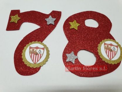 Figura decorativa 1u número tarta Sevilla - Imagen 2