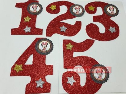 Número decoración tarta Minnie