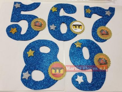 Número decoración tarta lego Ninjago