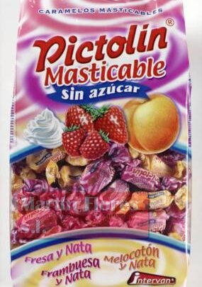 Pictolin masticable sin azúcar frutas