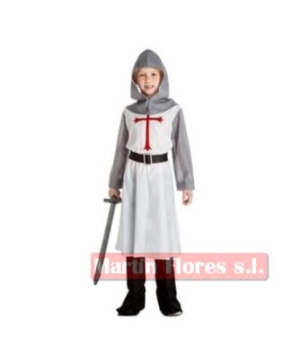 Disfraz medieval blanco cruz