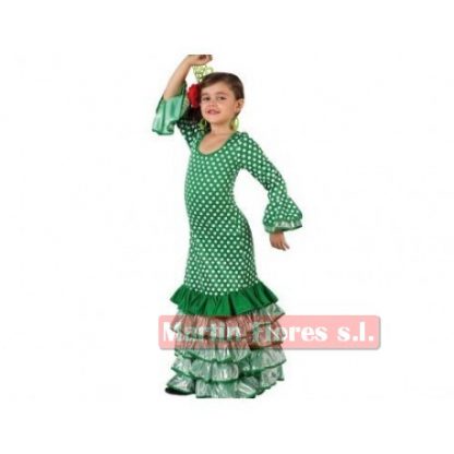 Disfraz flamenca verde niña