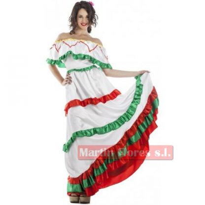 Disfraz mejicana mujer Rayas finas