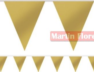 Banderín triángulos Dorado 10m
