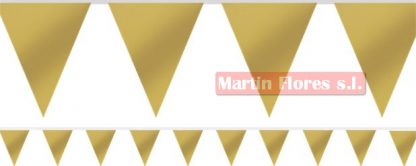 Banderín triángulos Dorado 10m