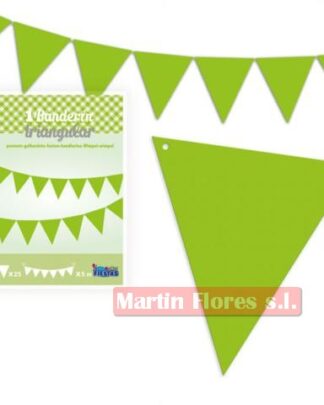 Banderín triángulos verde