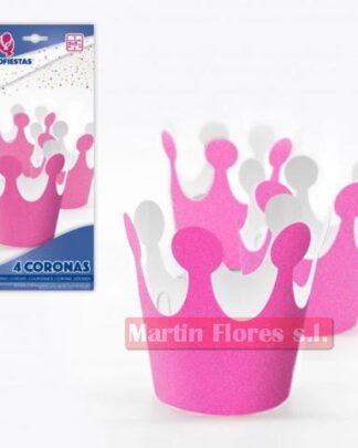 Pack mini corona brillo rosa