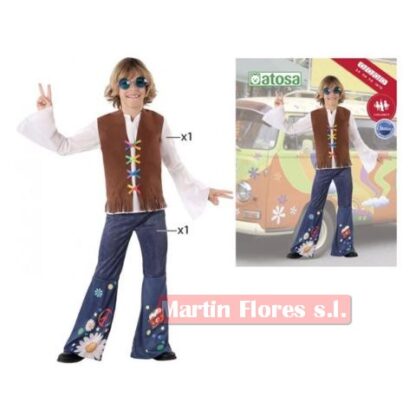 Disfraz hippie chaleco niño