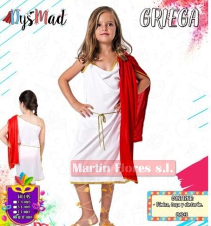 Disfraz romana corta infantil