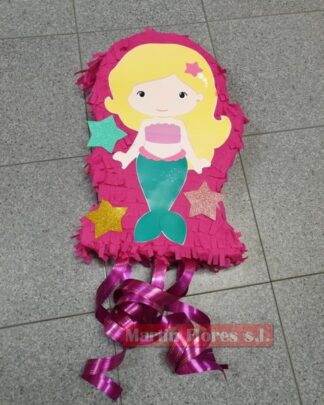 Piñata 3D sirena forma