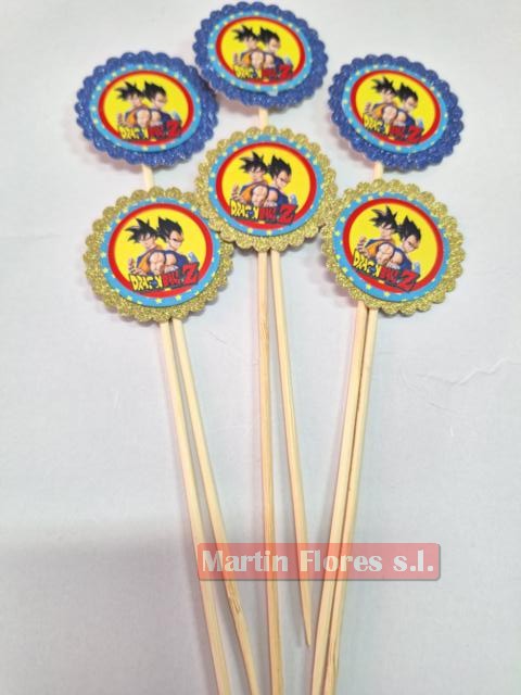 Brocheta decoración 6u fiesta Dragon Ball - Imagen 2