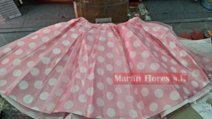 Falda infantil tul rosa claro lunar