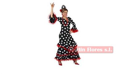 Disfraz flamenca negro niña