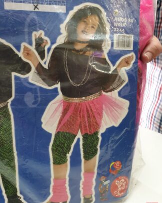 Disfraz punky años 80 niña