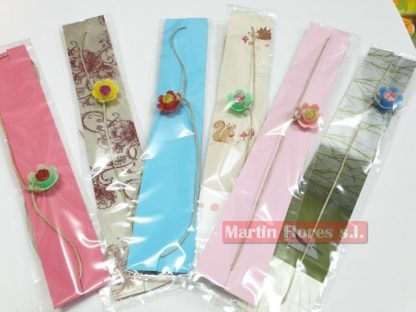 Liquidación pulseras flores plastico colorines 10u - Imagen 3