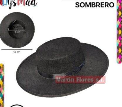 Cordobés fieltro negro grande