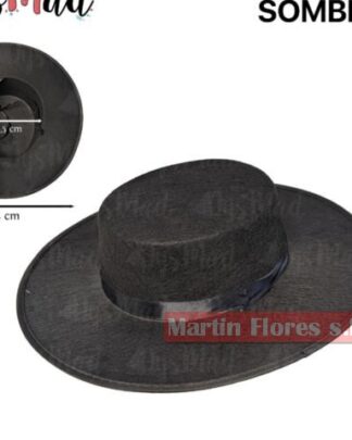Cordobés fieltro negro mediano