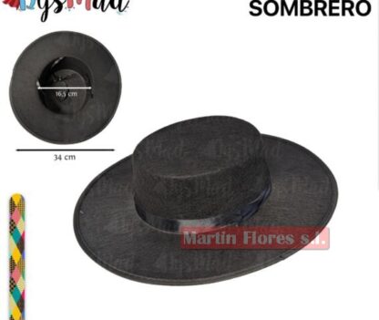 Cordobés fieltro negro mediano