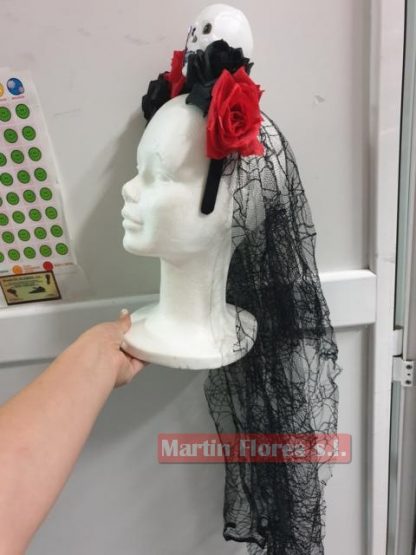 Diadema flores calavera catrina - Imagen 5
