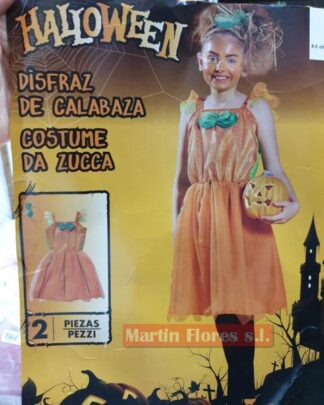 Disfraz vestido calabaza niña