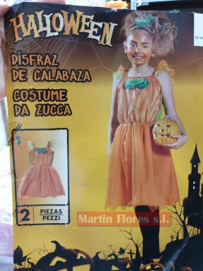 Disfraz vestido calabaza niña