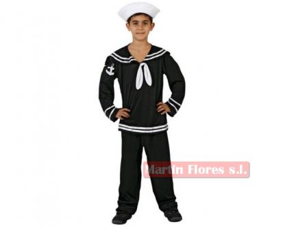Disfraz marinero niño negro y blanco