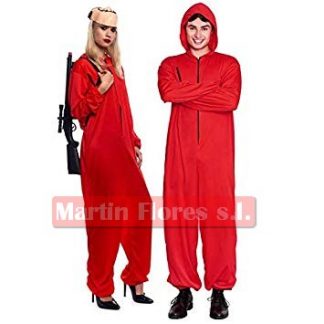 Disfraz mono rojo ladrón casa
