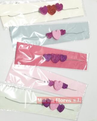 Liquidación pulseras corazones purpu 6u