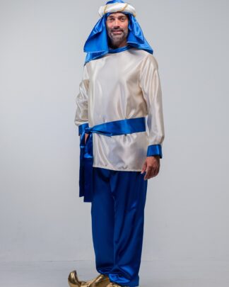 Disfraz paje beduino BL/azul Adulto