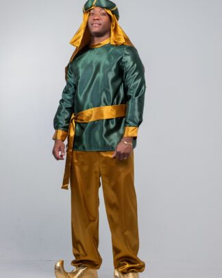 Disfraz paje beduino verde Adulto